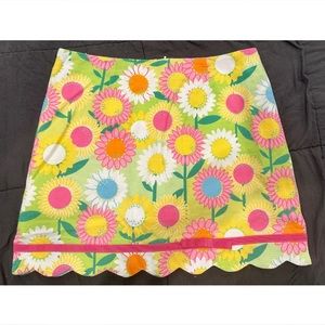 Lilly Pulitzer Colorful Floral Daisy Skirt Size 0